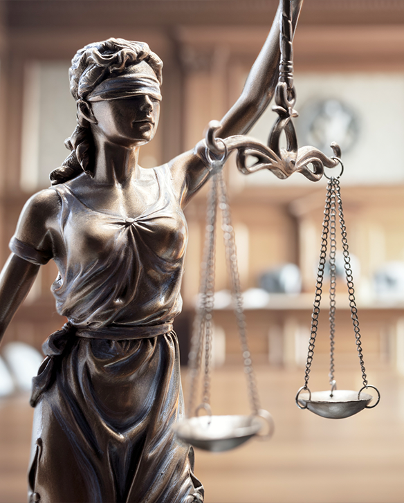 Lady Justice holding scales